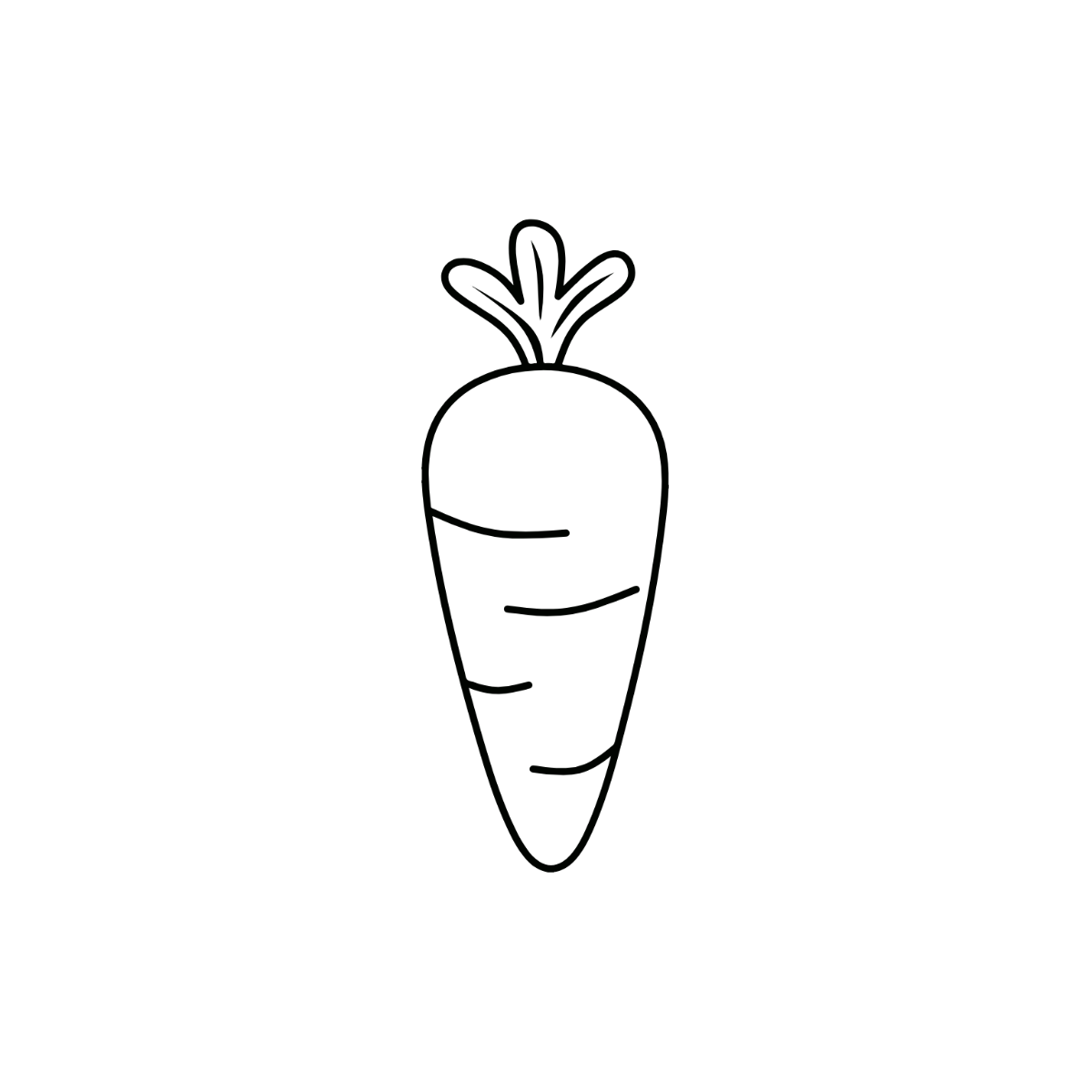 Free Carrot Outline Clipart Template To Edit Online