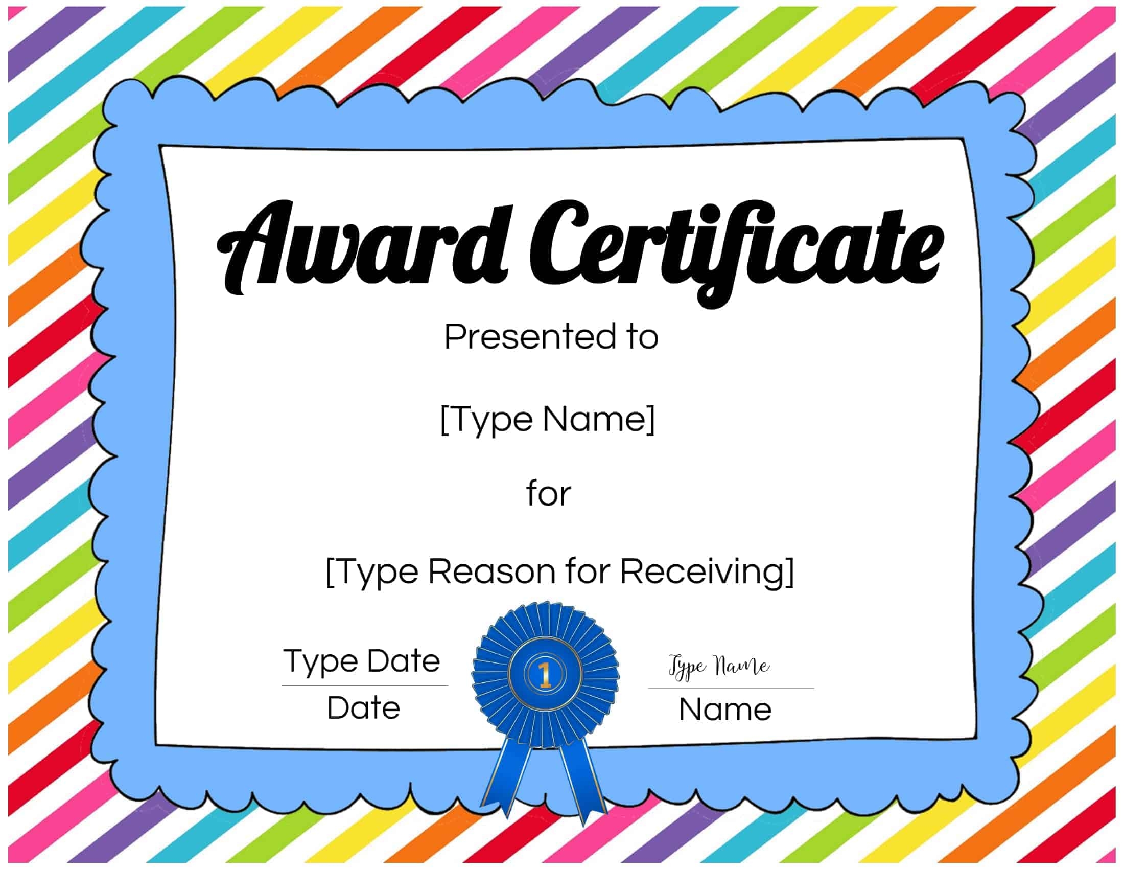 Free Printable Award Templates For Kindergarten Free Printable Award Templates For Kindergarten