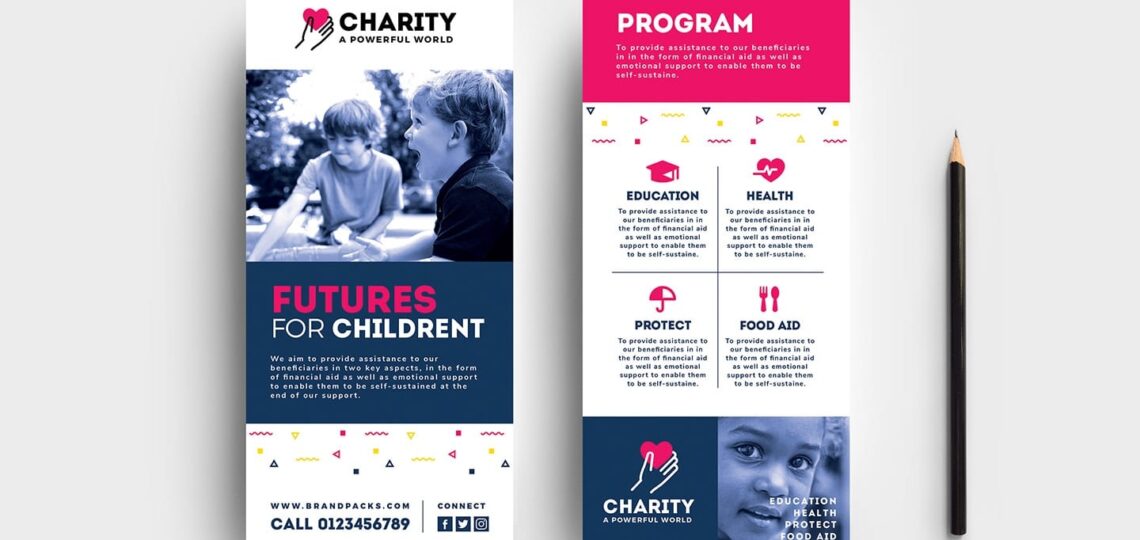 Free Charity Rack Card Template For Photoshop U0026 Illustrator