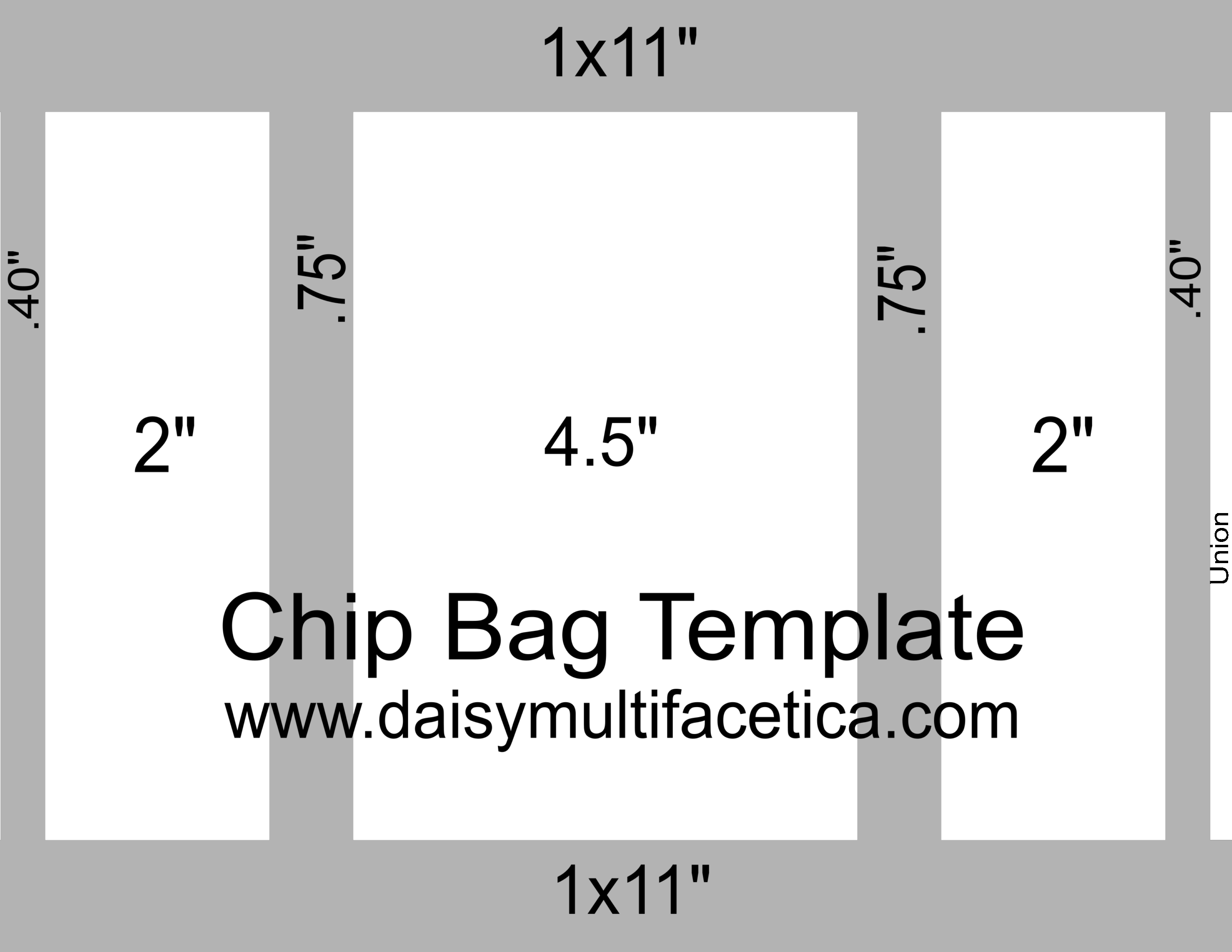 FREE Chip Bag Templates All Occasion Chip Bags Daisy Multifac tica