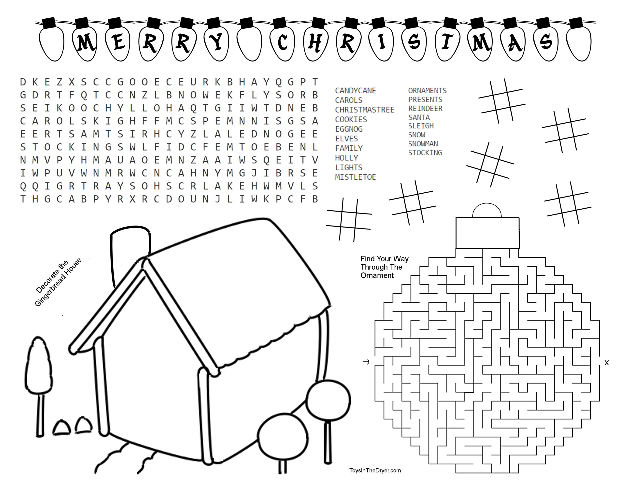 Free Christmas Activity Printable Worksheets Library