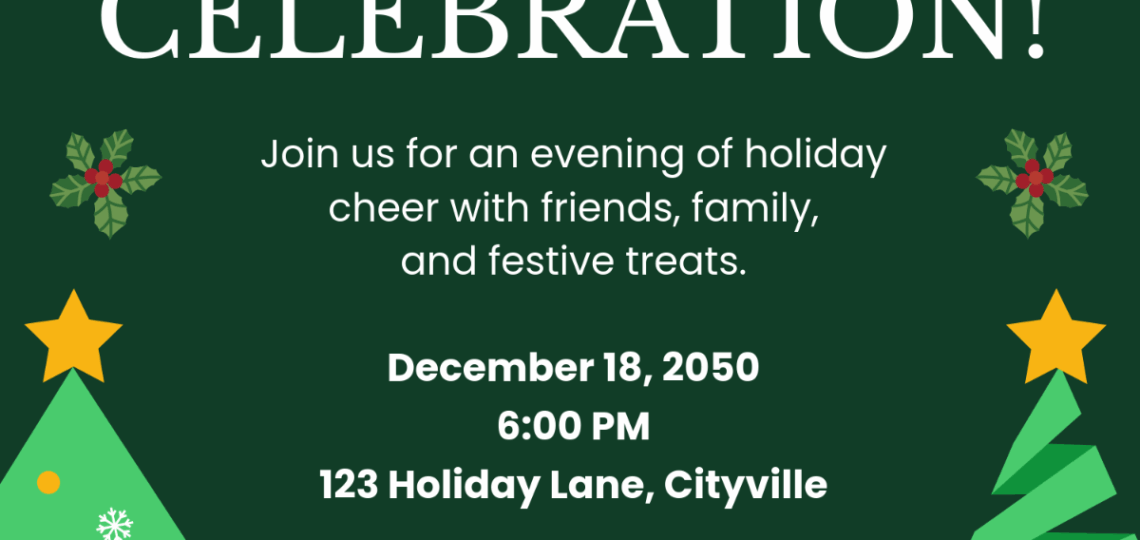 Free Christmas Invitation Templates Editable And Printable