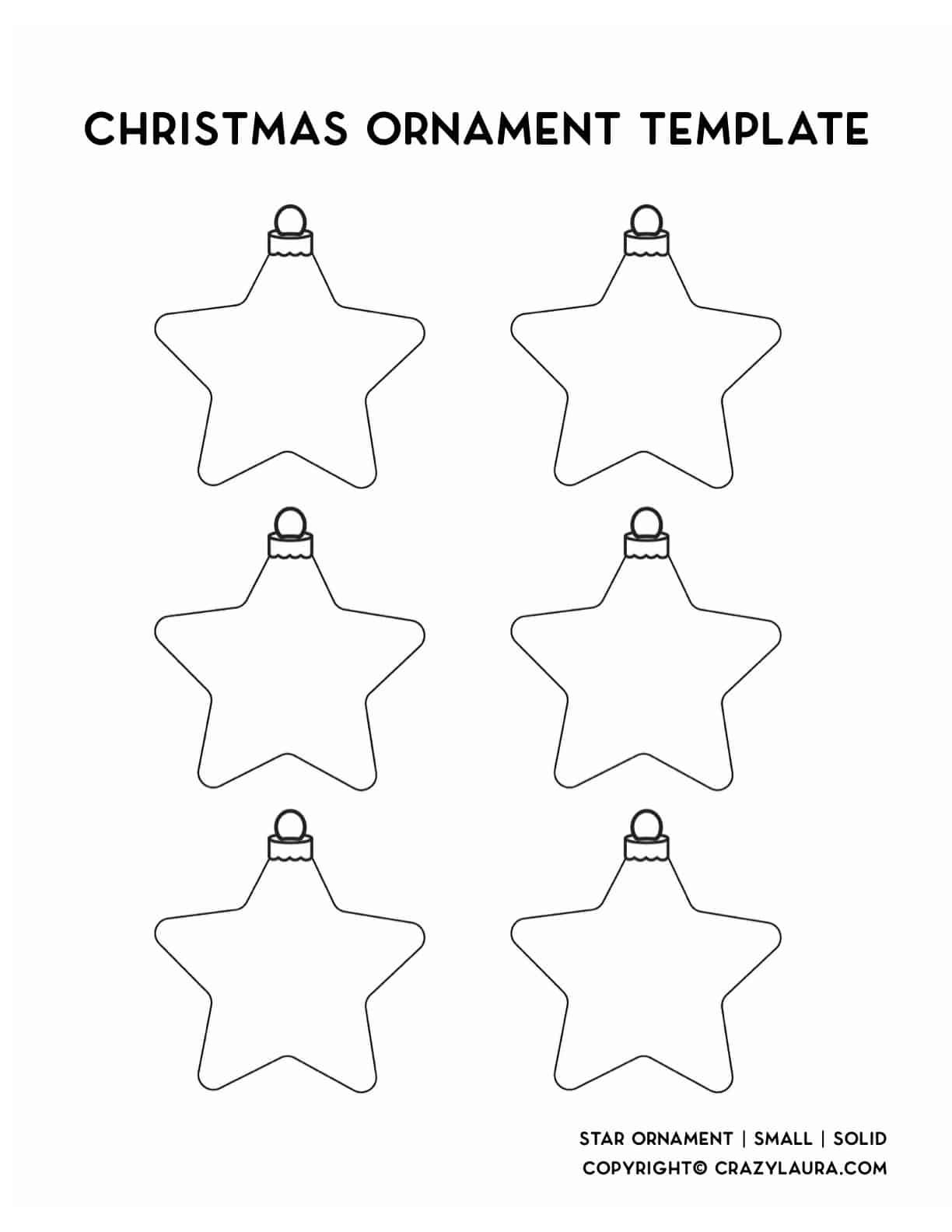 Free Christmas Ornament Template Printables U0026 Outlines Crazy Laura