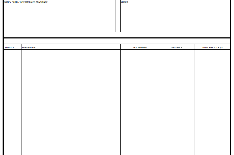 Free Commercial Invoice Template PDF WORD