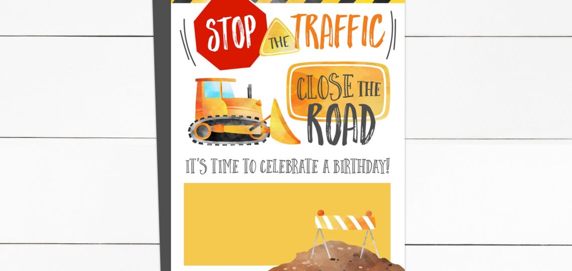 Free Construction Birthday Party Invitations Kendra John Designs