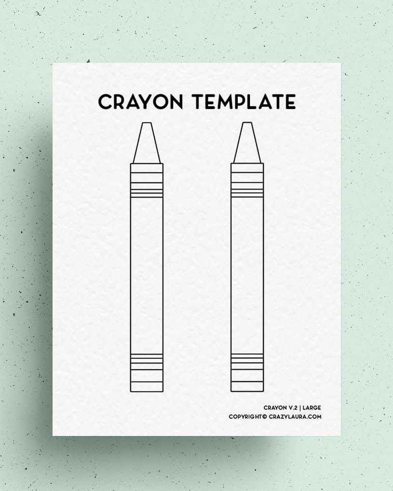Blank Crayon Printable Crayon Template