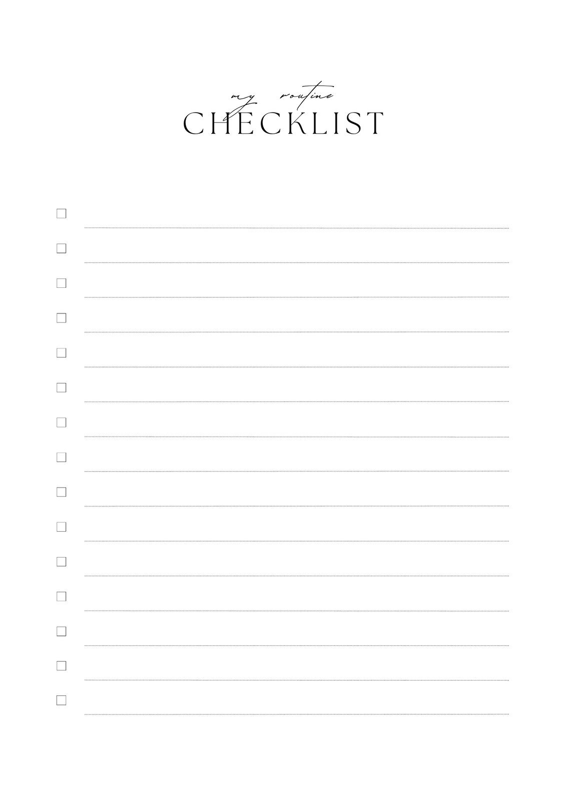 Free Custom Downloadable Checklist Templates Canva