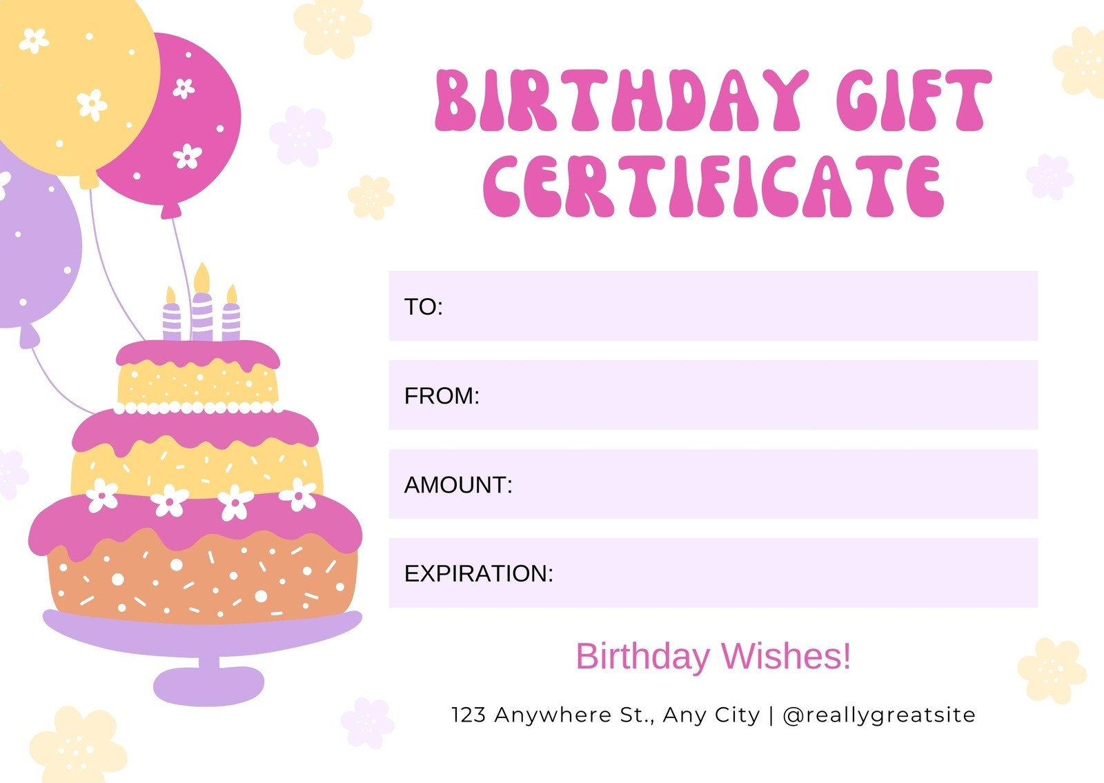 Free Custom Genuine Printable Birthday Gift