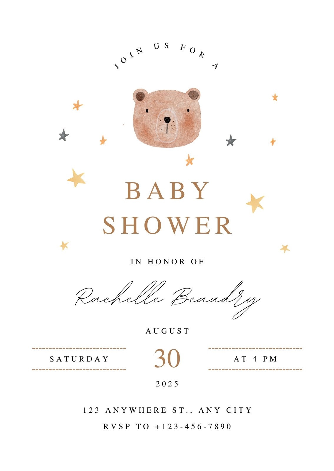 Free Custom Printable Baby Shower Invitation Templates Canva