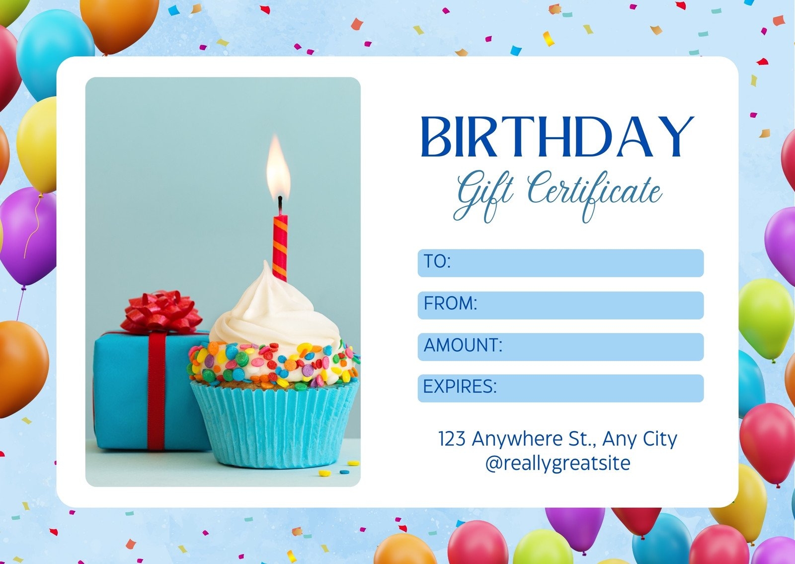 Free Custom Printable Birthday Gift Certificate Templates Canva Free Custom Printable Birthday Gift Certificate Templates Canva