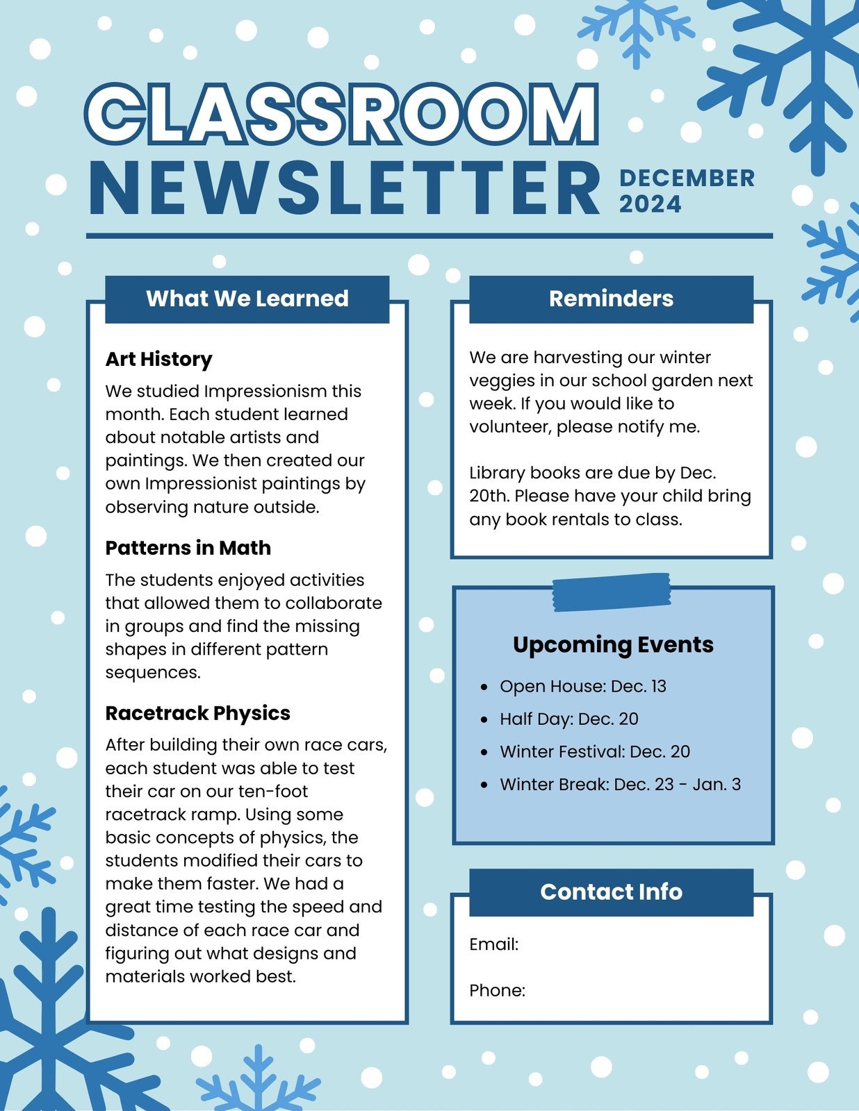 Free Custom Printable Christmas Newsletter Templates Canva