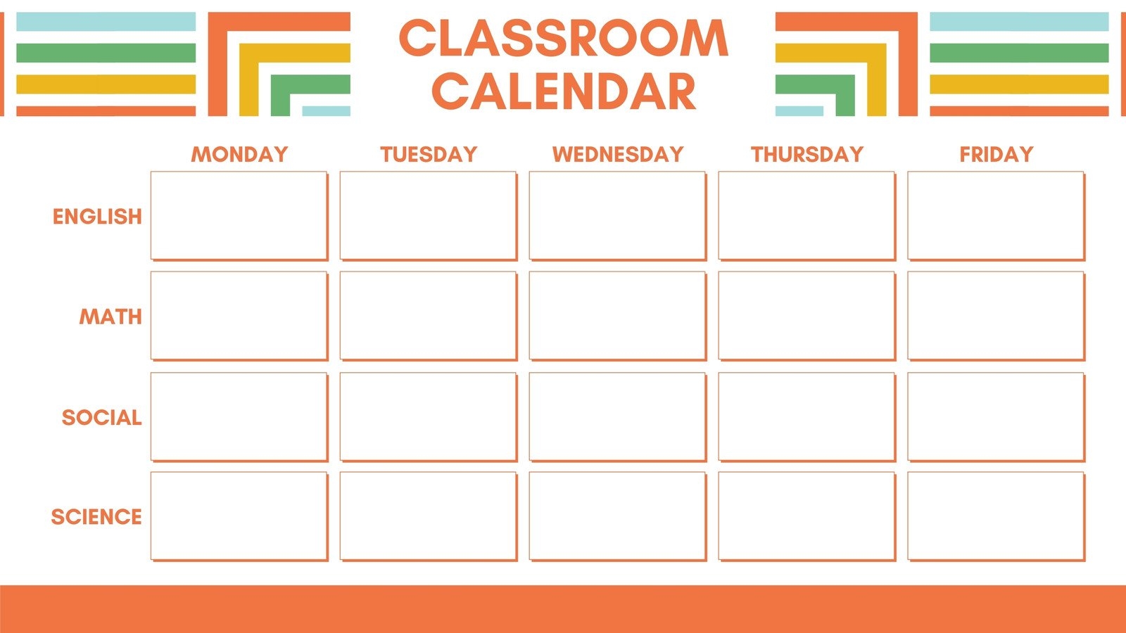 Free Custom Printable Classroom Calendar Templates Canva Free Custom Printable Classroom Calendar Templates Canva