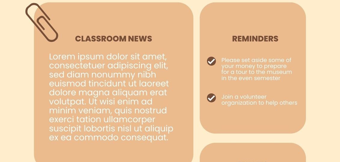 Free Custom Printable Classroom Newsletter Templates Canva