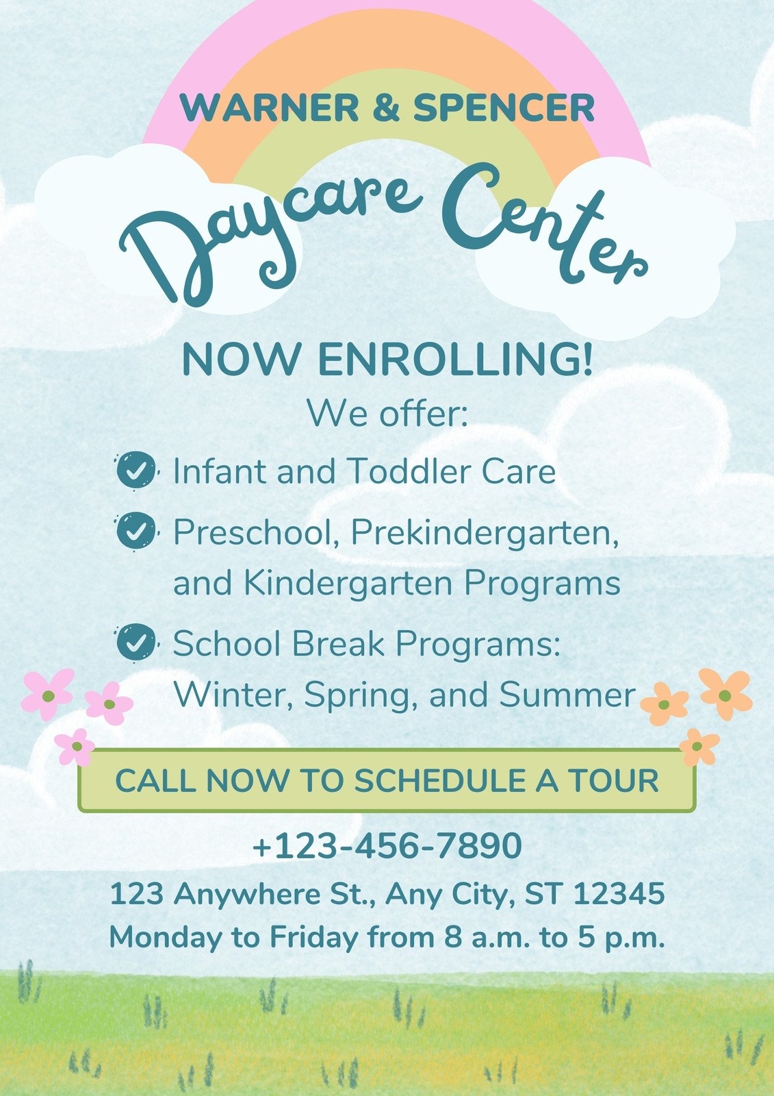 Free Custom Printable Daycare Flyer Templates Canva