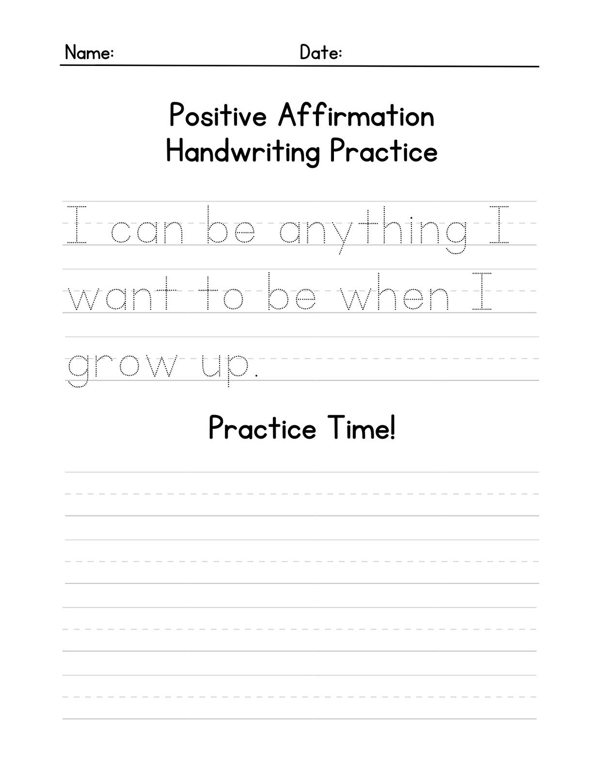 Free Printable Writing Template