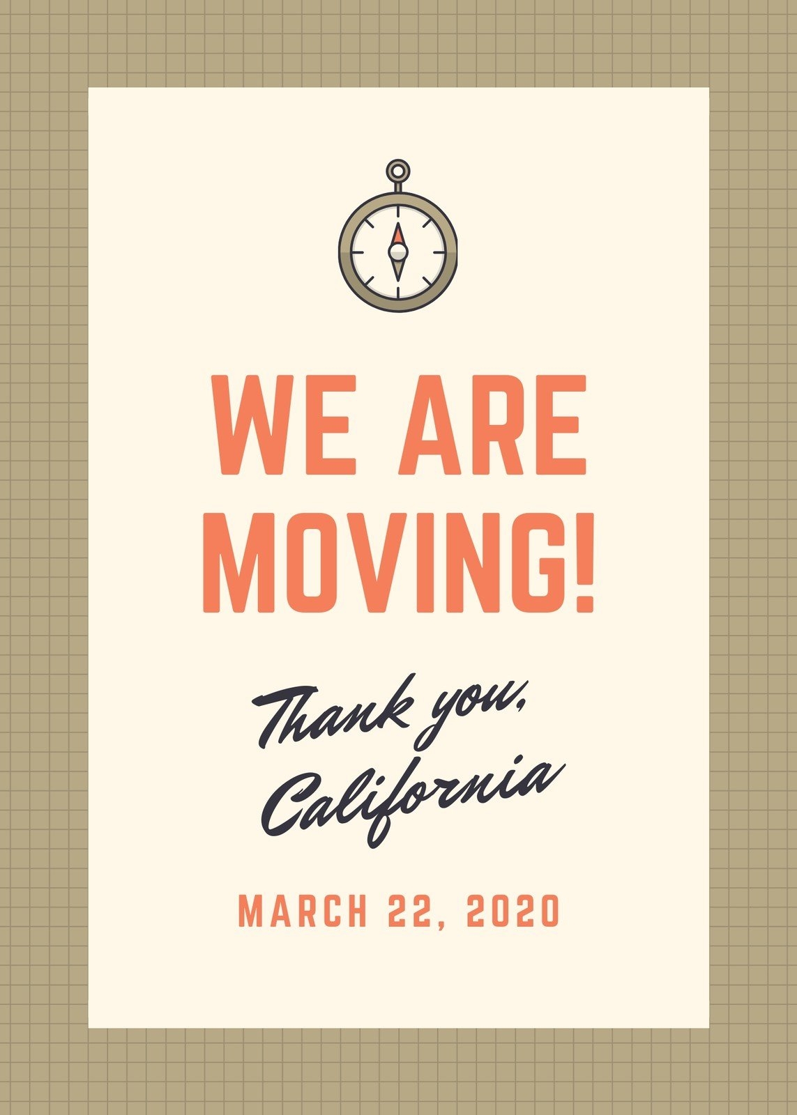 Free Custom Printable Moving Announcement Templates Canva