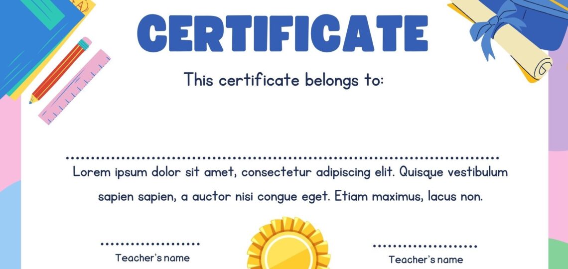 Free Custom Printable School Certificate Templates Canva
