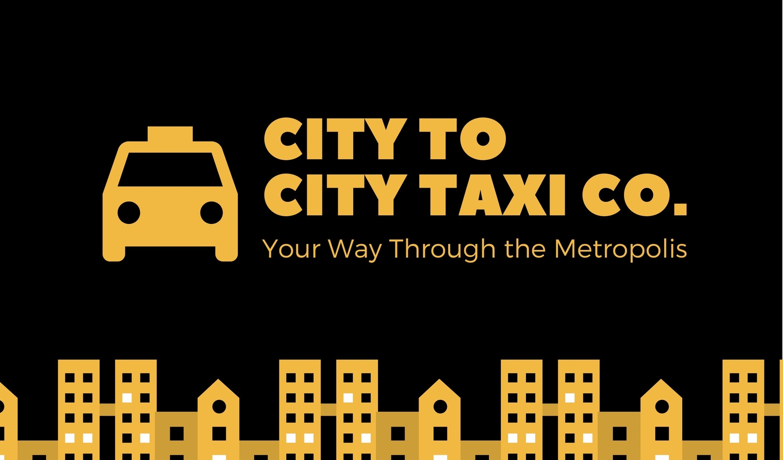 Free Custom Printable Taxi Business Card Templates Canva