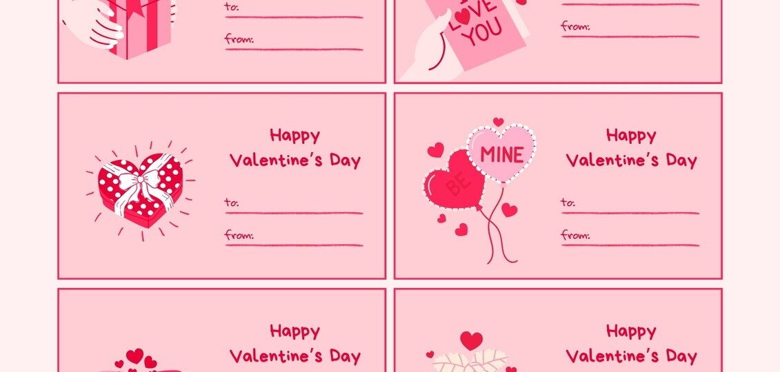 Free Custom Printable Valentines Day Tag Templates Canva