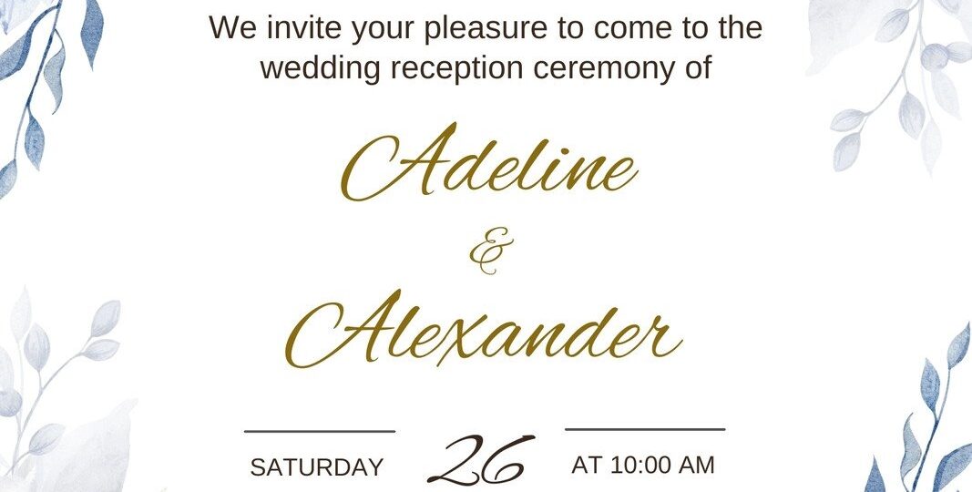 Free Custom Printable Wedding Reception Card Templates Canva