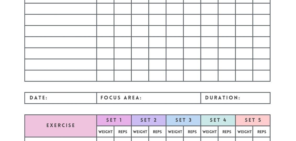 Free Custom Printable Workout Planner Templates Online Canva