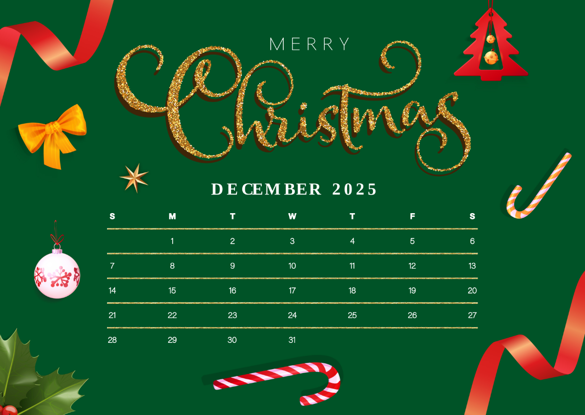 Free December 2025 Calendar Template To Edit Online Free December 2025 Calendar Template To Edit Online