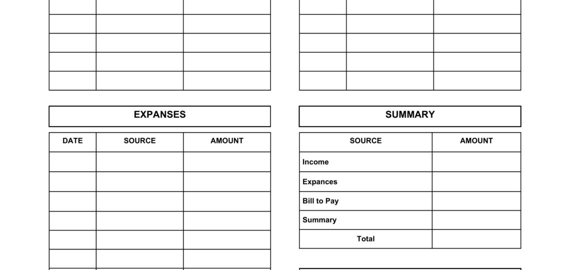 Free Download Printable Monthly Budget Planner PDF Templates