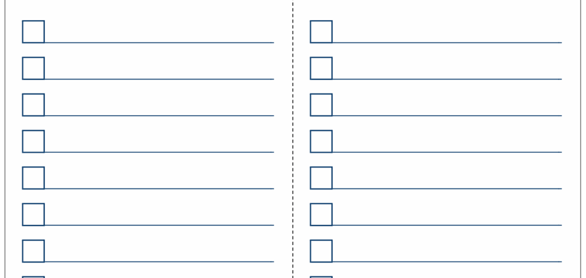 Free Downloadable Checklist Template Checklist Maker