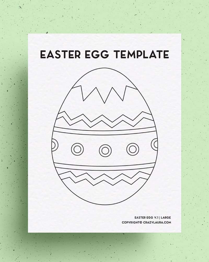 Easter Egg Template Free Printable Pdf