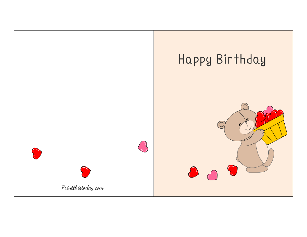 Free Birthday Card Template Printable
