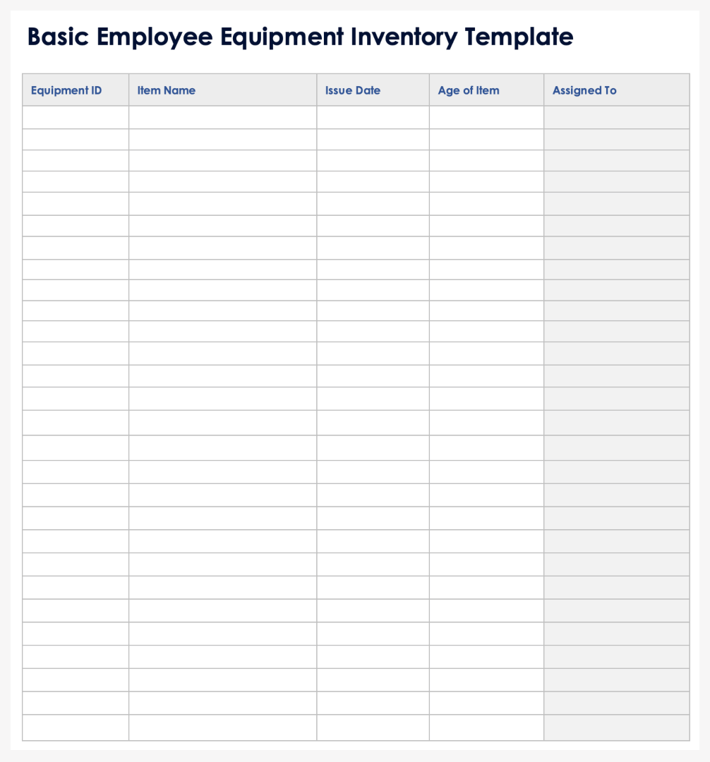 Free Equipment Inventory Templates U0026 Spreadsheets All Formats Free Equipment Inventory Templates U0026 Spreadsheets All Formats