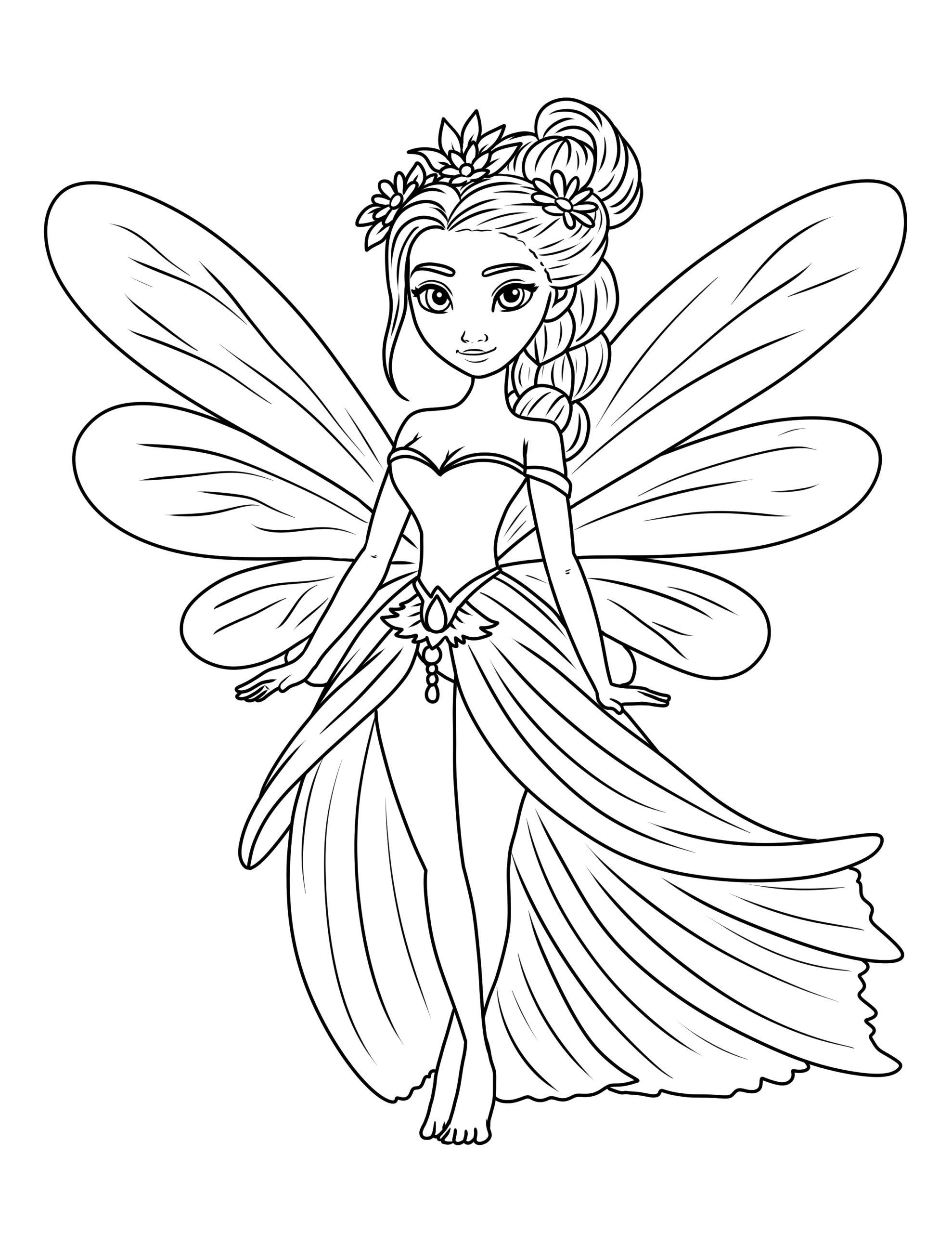 Free Fairy Coloring Pages Free Fairy Coloring Pages