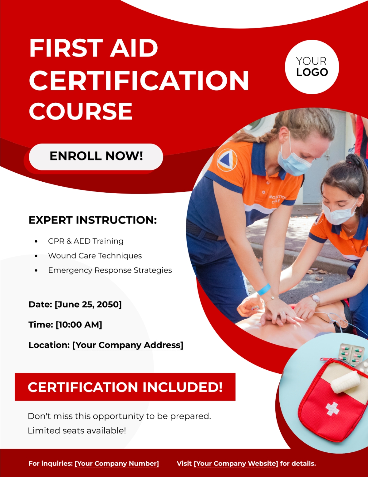 Free First Aid Certificate Printable Templates