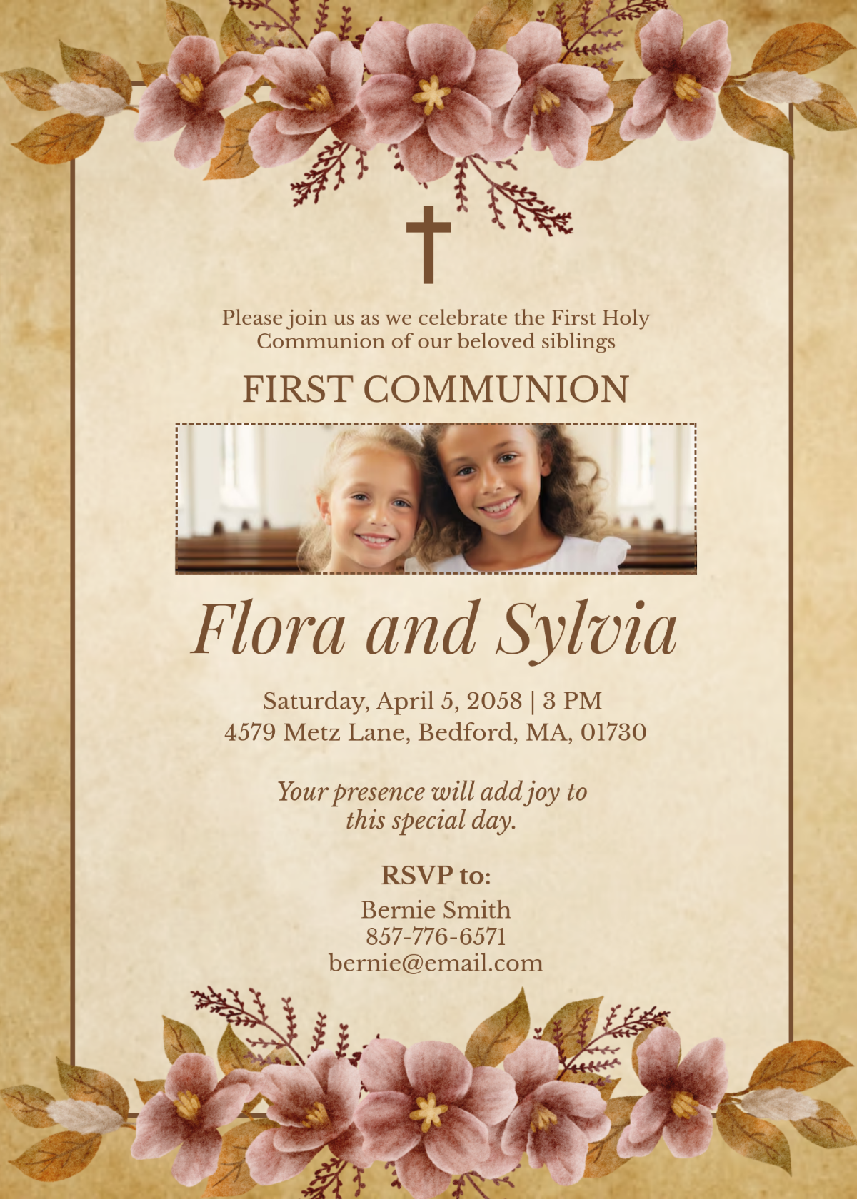 Free First Communion Invitation Templates Editable And Printable