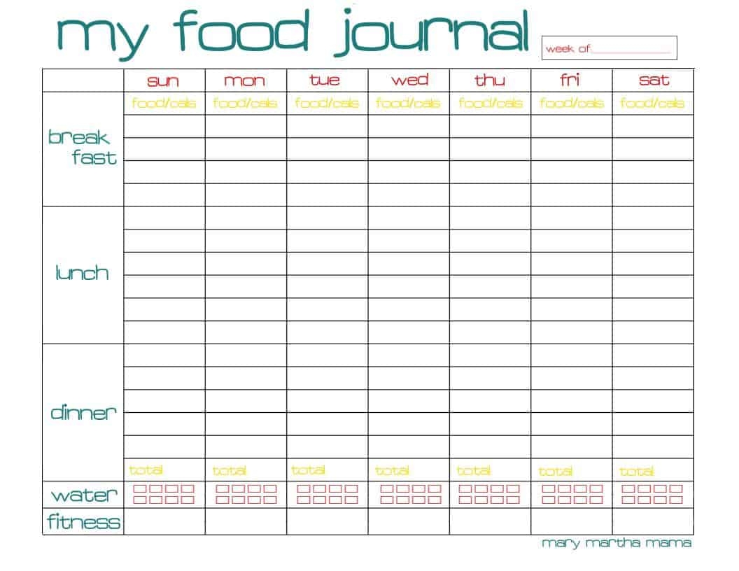 Free Food Journal Printable Healthy Mama Week 29 Mary Martha Mama Free Food Journal Printable Healthy Mama Week 29 Mary Martha Mama