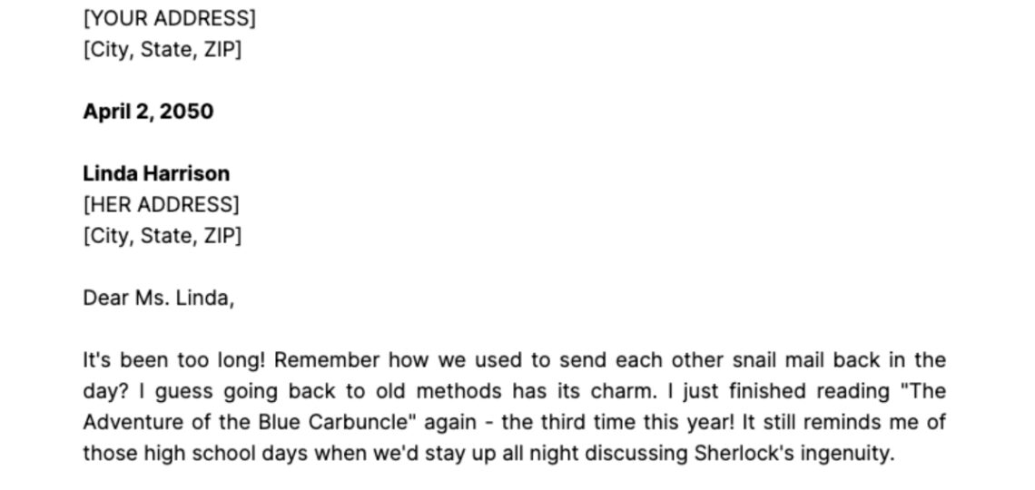 Free Friendly Letter Templates Editable And Printable