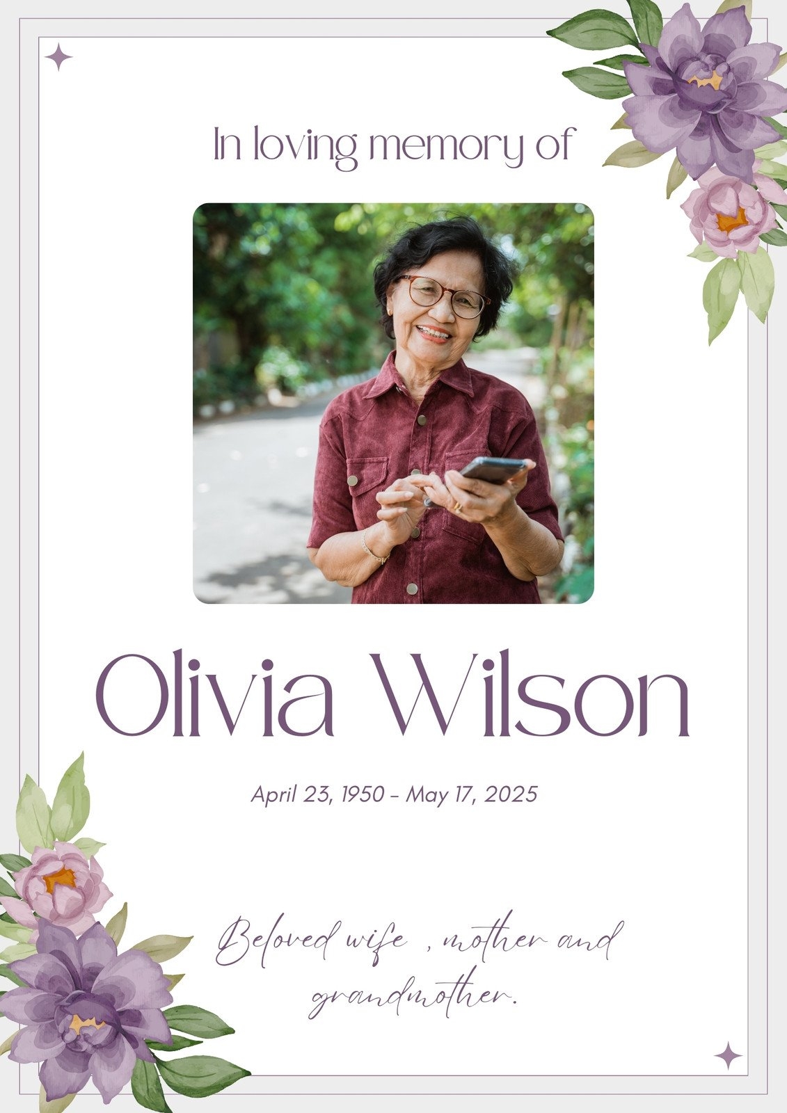 Free Funeral Flyer Templates To Edit And Print Canva Free Funeral Flyer Templates To Edit And Print Canva