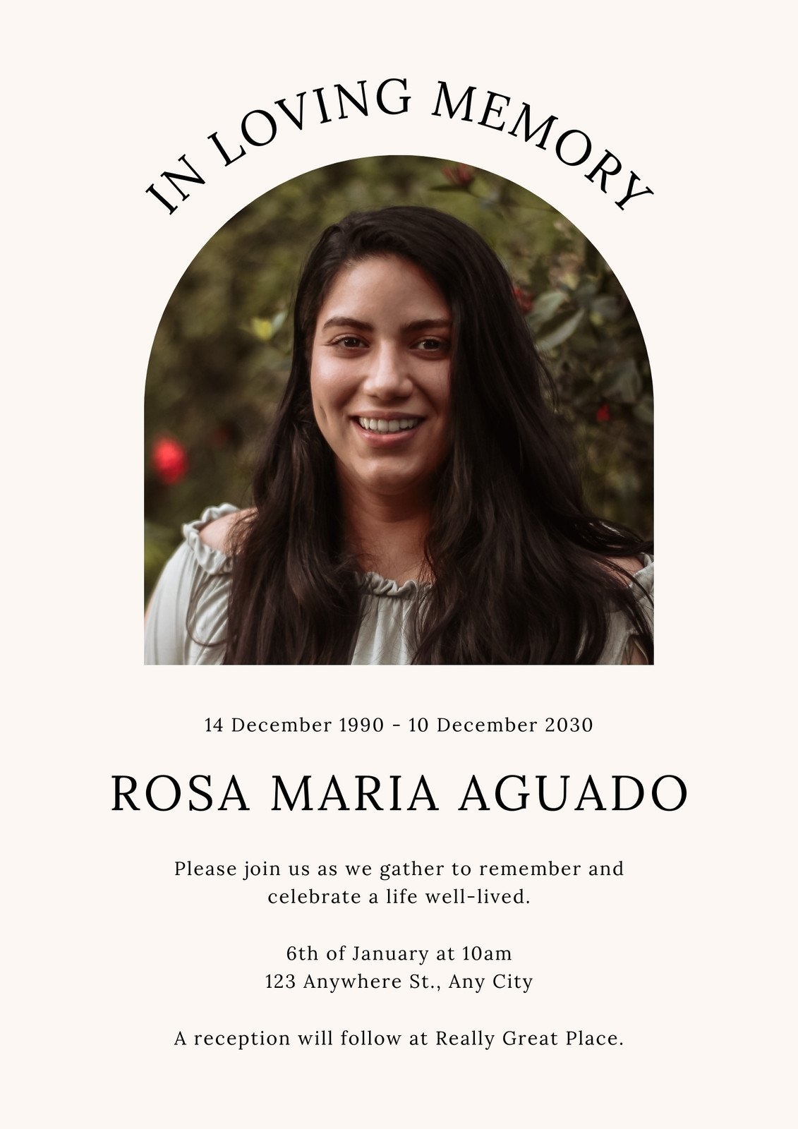 Free Funeral Flyer Templates To Edit And Print Canva Free Funeral Flyer Templates To Edit And Print Canva