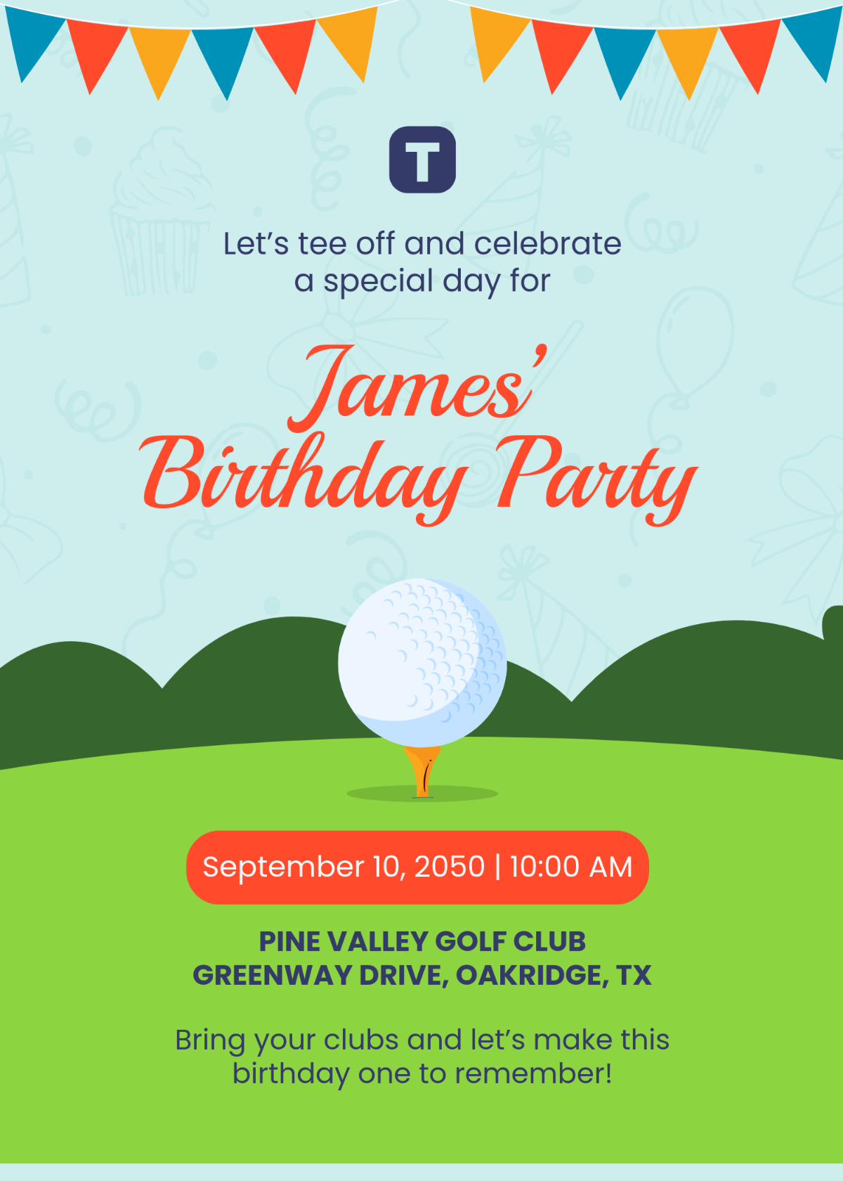 Free Golf Invitation Templates Editable And Printable