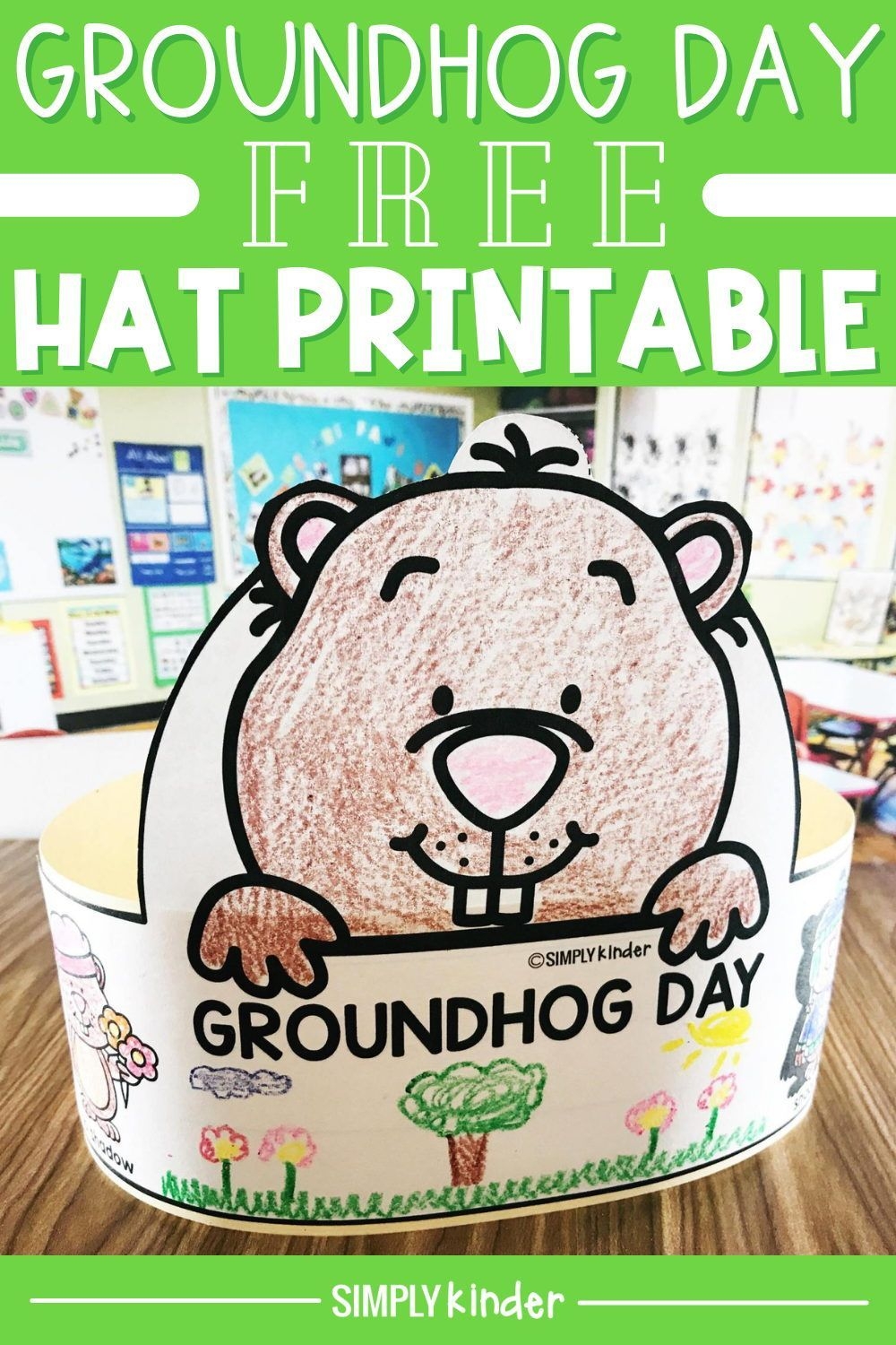 Free Printable Groundhog Day Hat Template
