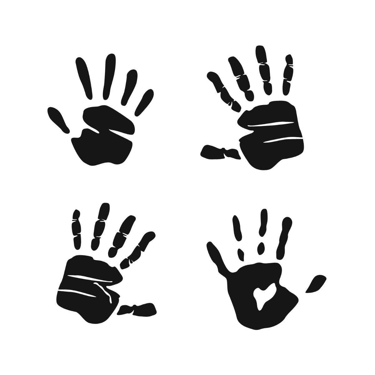 Free Hand Print Vector Template To Edit Online