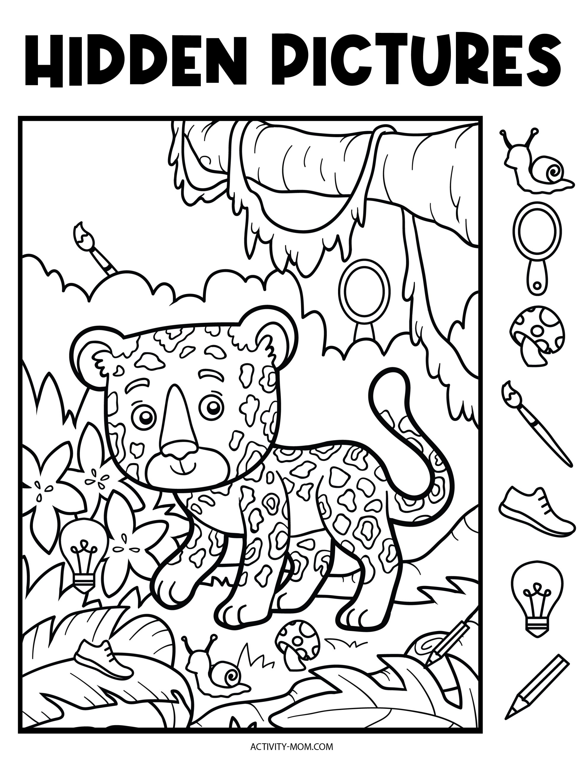 Free Hidden Pictures Printables For Kids The Activity Mom Worksheets Library
