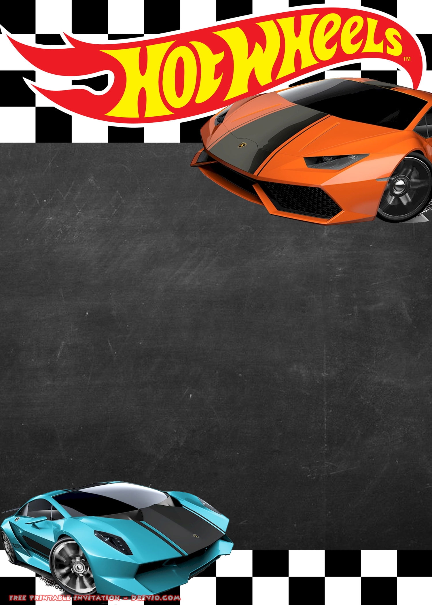 FREE Hot Wheels Lamborghini Invitation Templates Drevio Free Worksheets Library