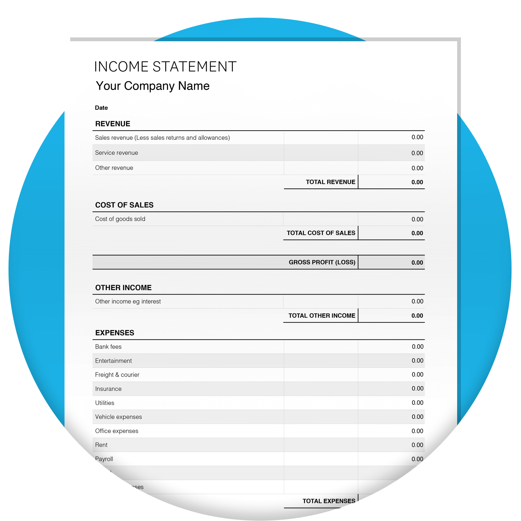 Free Income Statement Template Xero CA