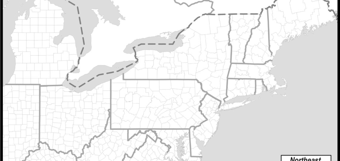 FREE MAP OF NORTHEAST STATES