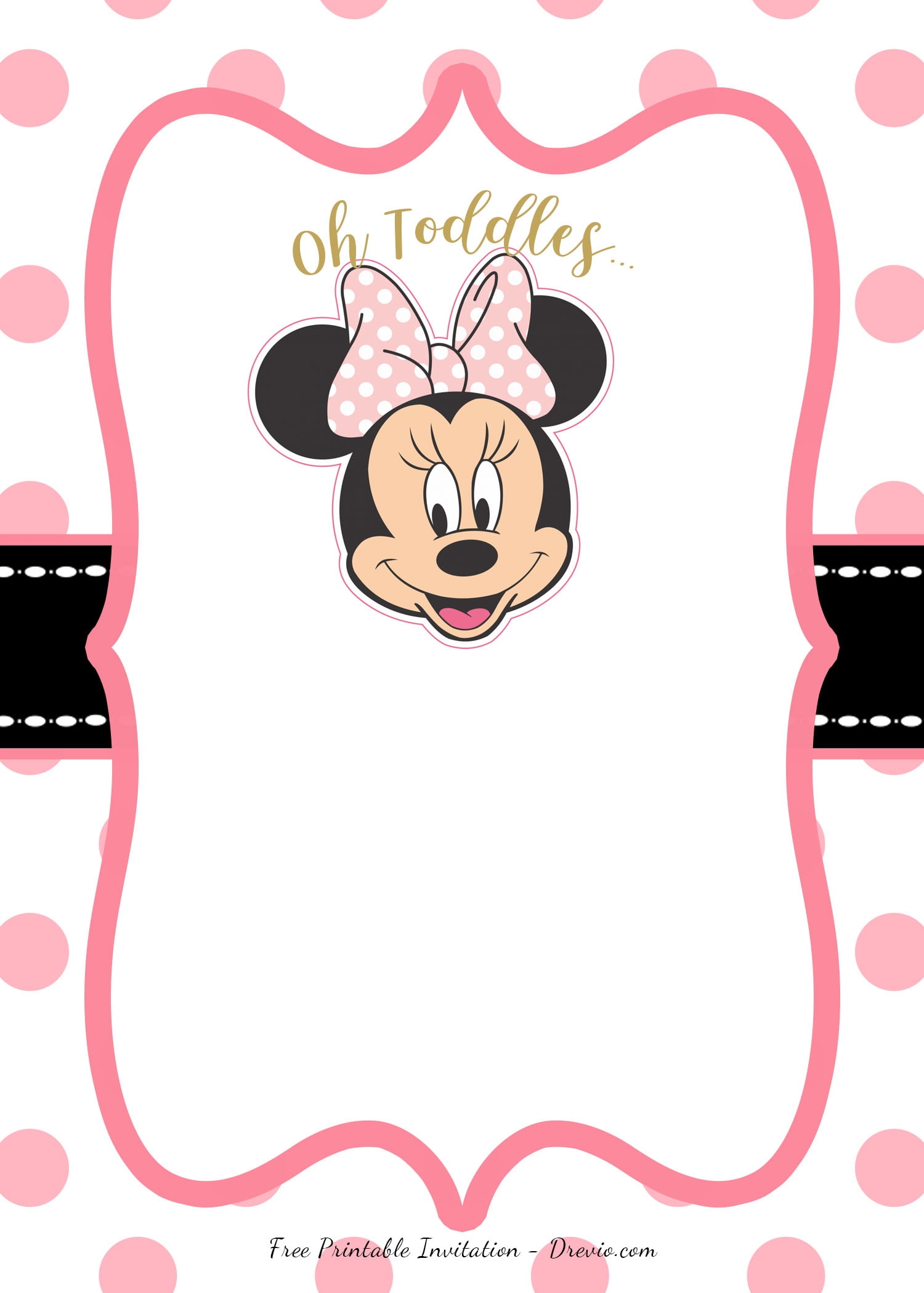 FREE Minnie Mouse Head Invitation Templates FREE Minnie Mouse Head Invitation Templates