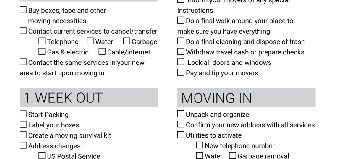 Free Moving Checklist Printable Template Download Free Moving Checklist Printable Template Png Images Free Worksheets On Clipart Library