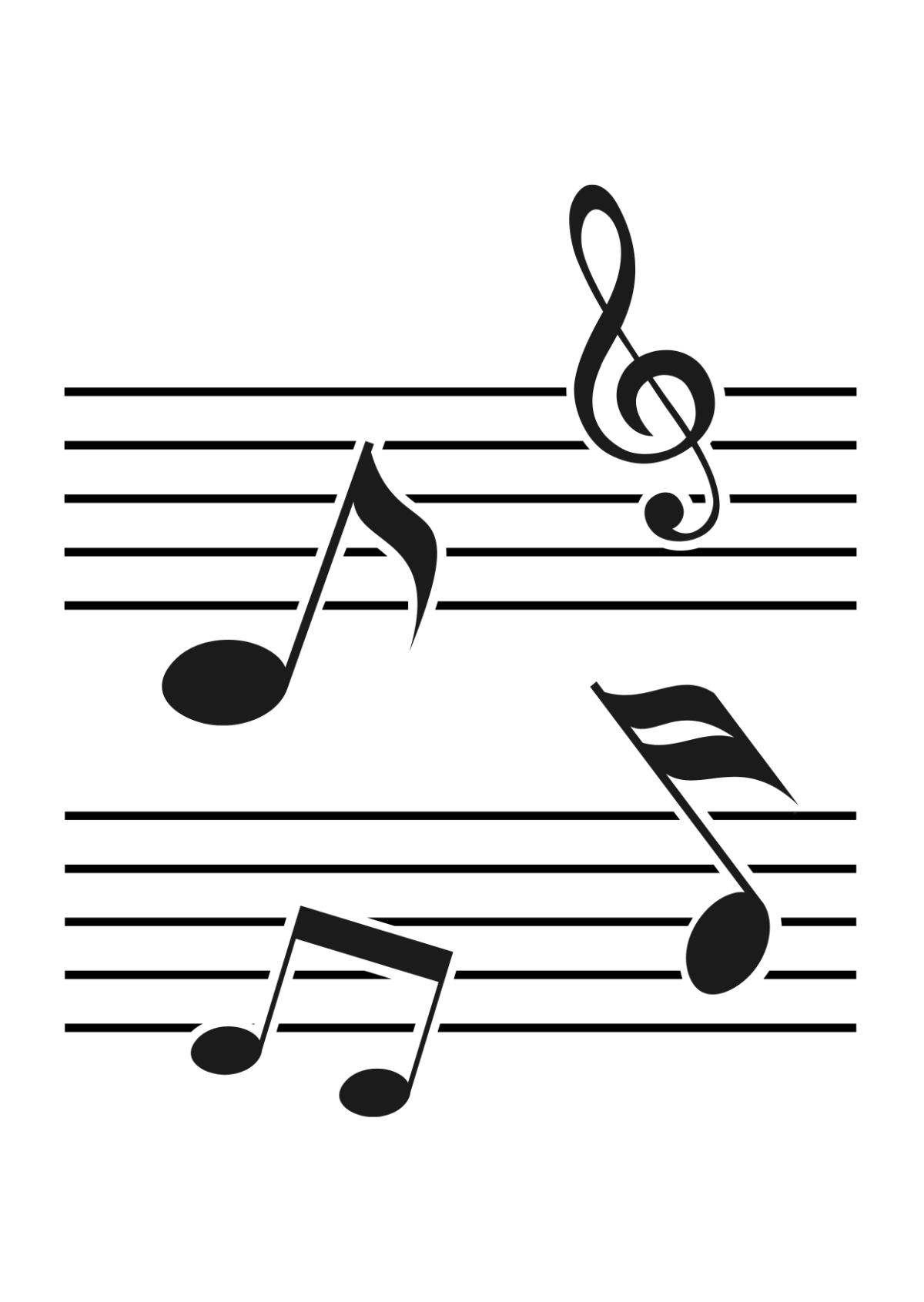 Free Music Note Stencil Template To Edit Online