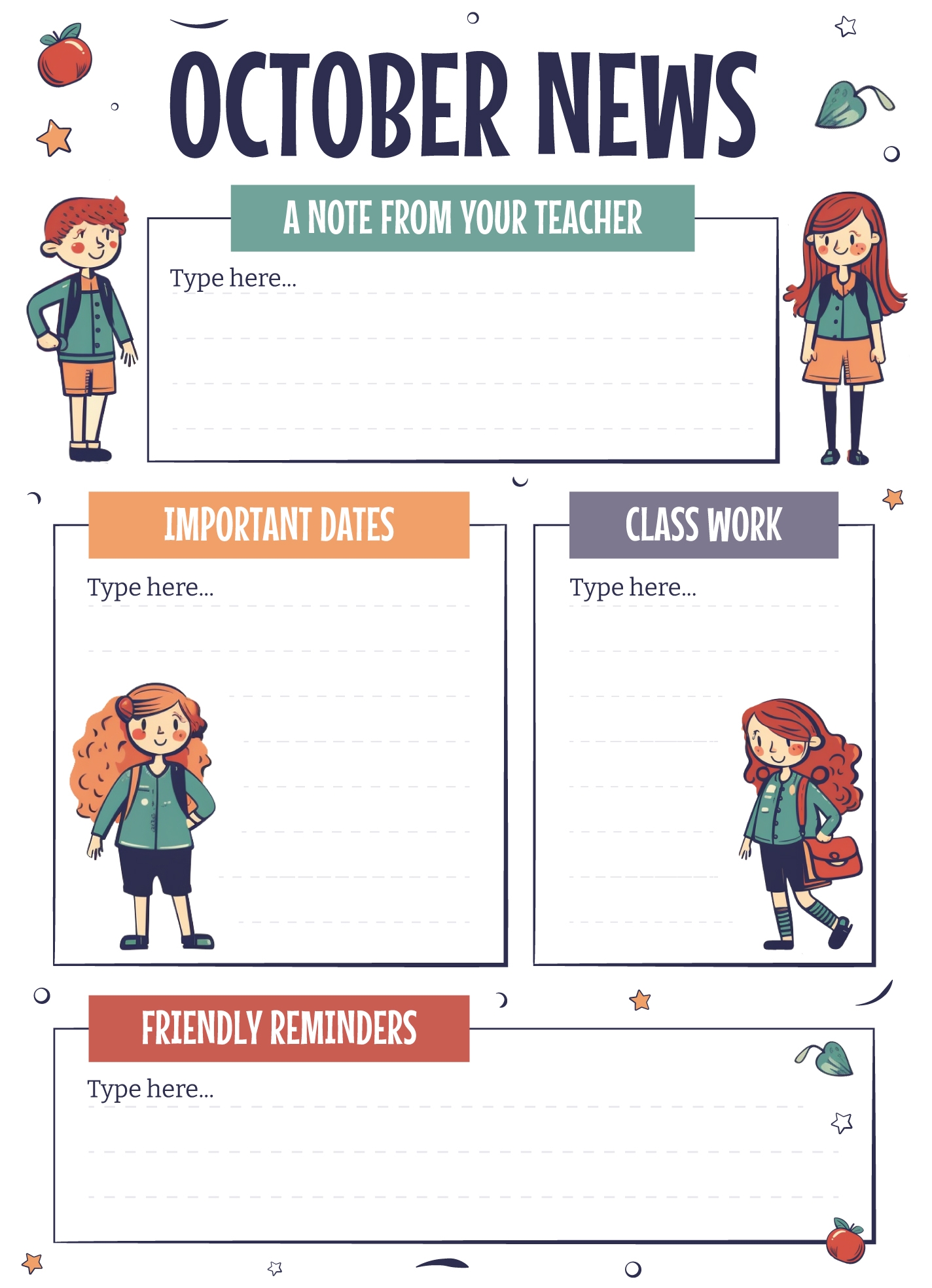 Free Printable Teacher Newsletter Templates Free Printable Teacher Newsletter Templates