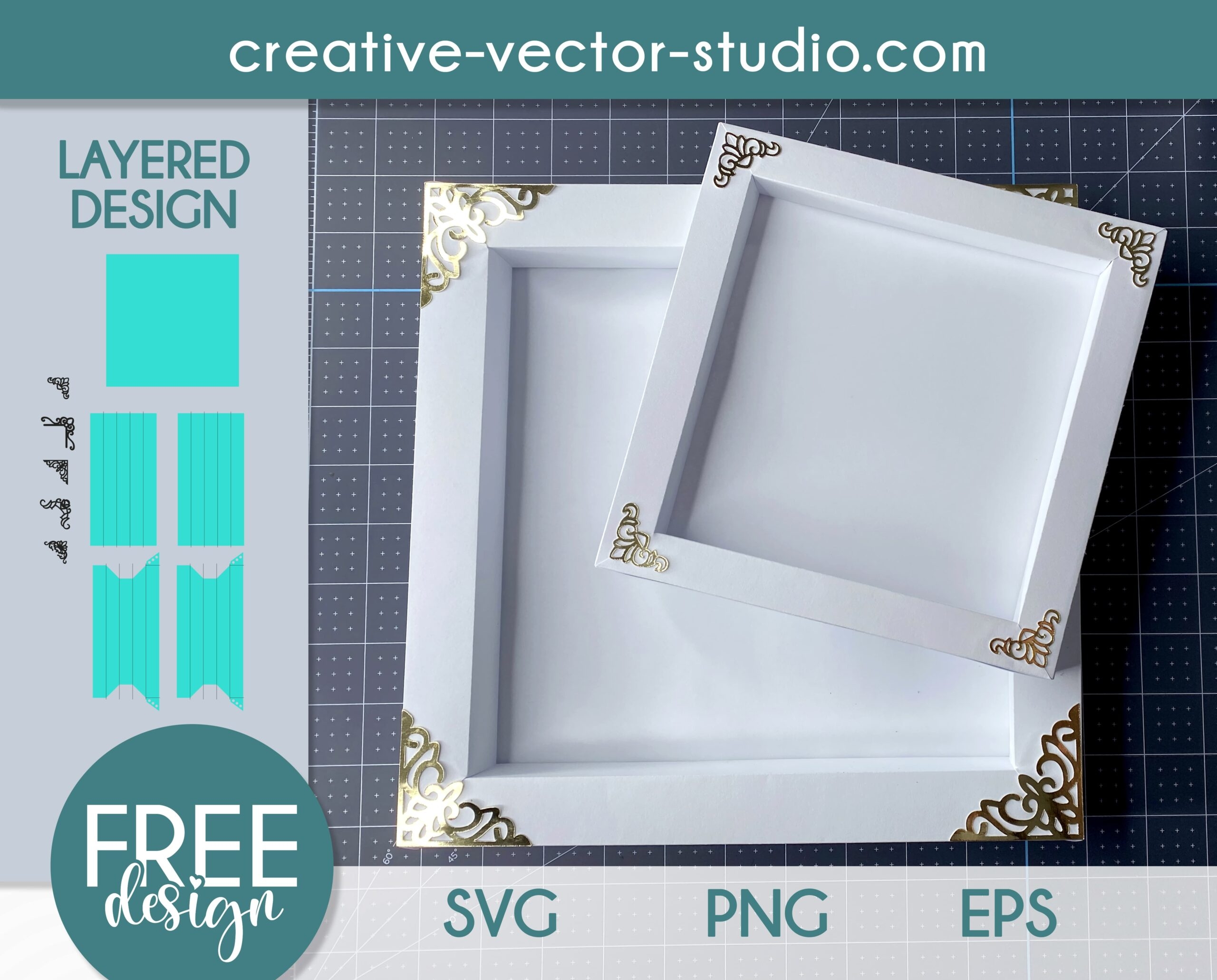 Free Paper Frame SVG Template Creative Vector Studio